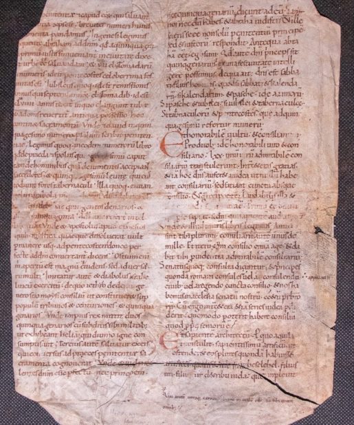 Large leaf of Jerome’s Commentary on Isaiah, in Latin  [Germany(?), late 11th or early 12th century]