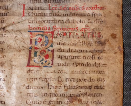 The Model for 15th-Century Humanistic Script and Decoration – A large bifolium from a decorated Lectionary, in Latin [Italy, 12th century, first half]