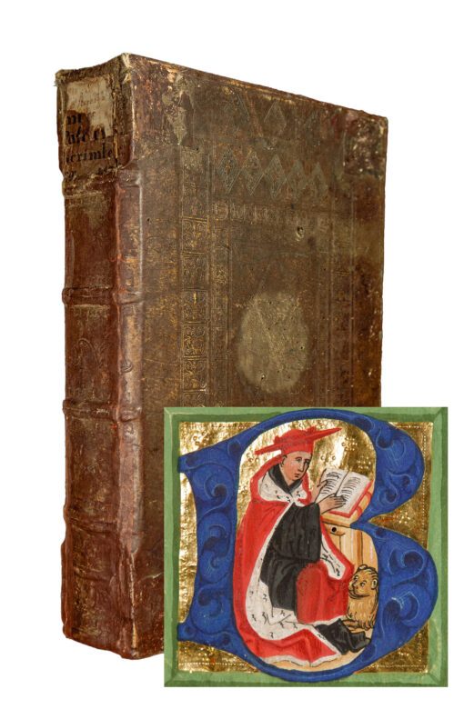 Superb illuminated copy of Koberger’s ‘Jerome’ 1478 in contemporary binding