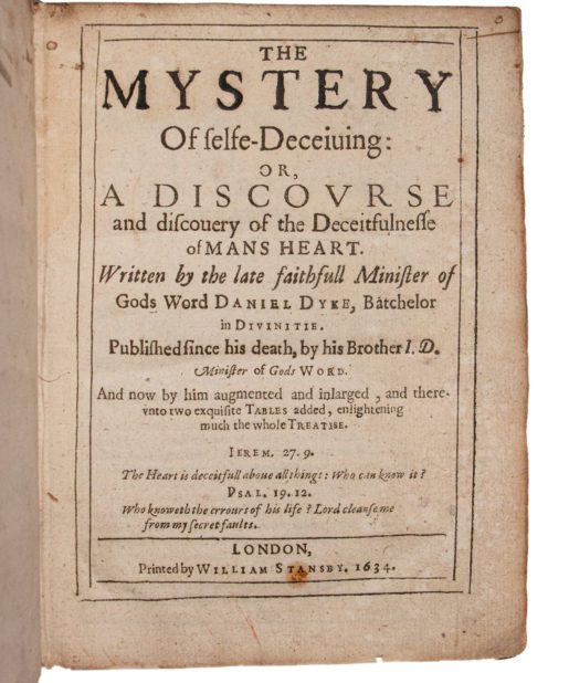 Daniel Dyke ‘Mystery of Self-Deceiving’ 1634