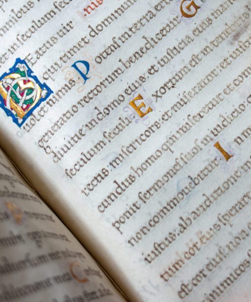 ‘Exquisite Roman hand’; a humanist Psalter c.1460 by Pietro Ursuleo of Capuo in Latin.