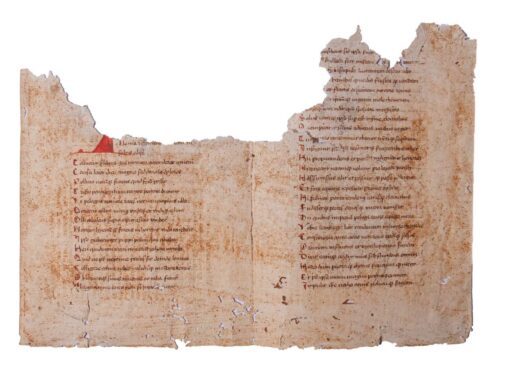Two bifolia leaves of Virgil’s Aenied and Georgics on paper, C15th