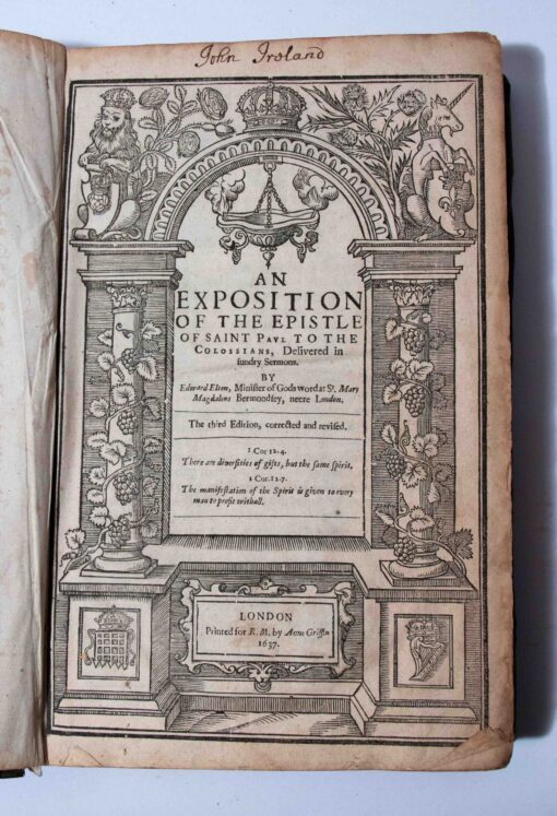 Edward Elton’s Exposition to the Colossians 1637