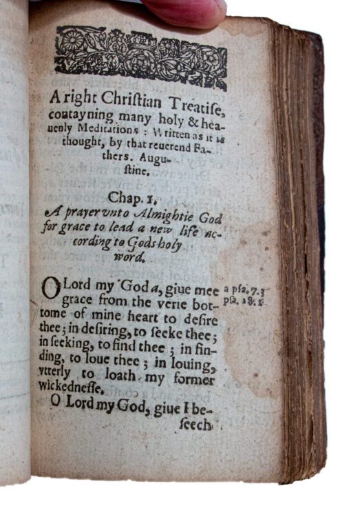 Thomas Rogers’ ‘A pretious booke of heavenlie meditations’ in early English C17th binding.