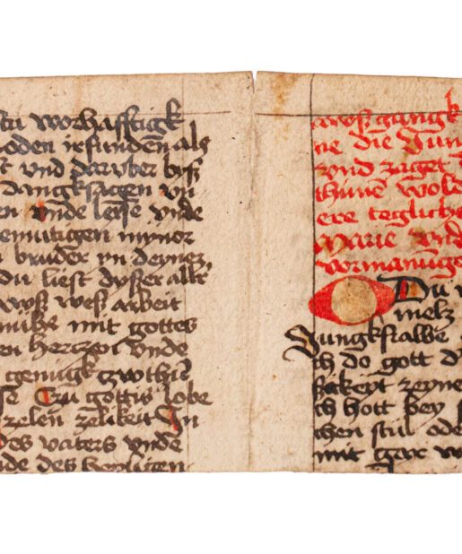 Marian Prayers in German, fragment on paper, 15th century