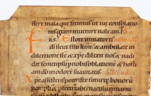 A leaf from a Sacramentary in Latin, in an exceptionally fine hand likely from Lambach late C11th or early C12th