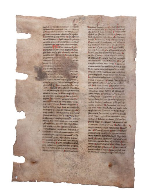 Leaf from a Bible, II Kings 17, C15th manuscript in Latin on parchment