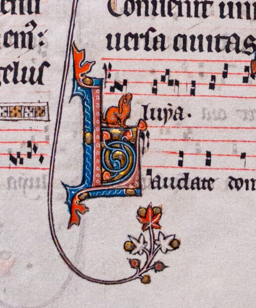 An illuminated leaf from the Beauvais Missal, illuminated on vellum. [Northern France c. 1310]