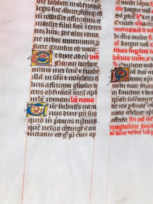 Single leaf from the so-called ‘Carondelet Breviary’ 1458 from the scribe Jean d’Aussert