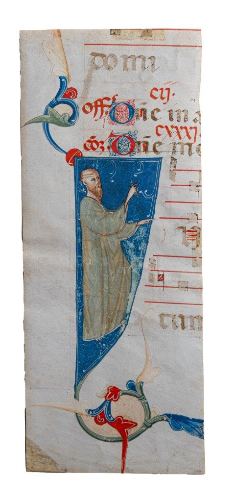Historiated initial OT prophet, Italy c.1320 (Emilia-Romagna)