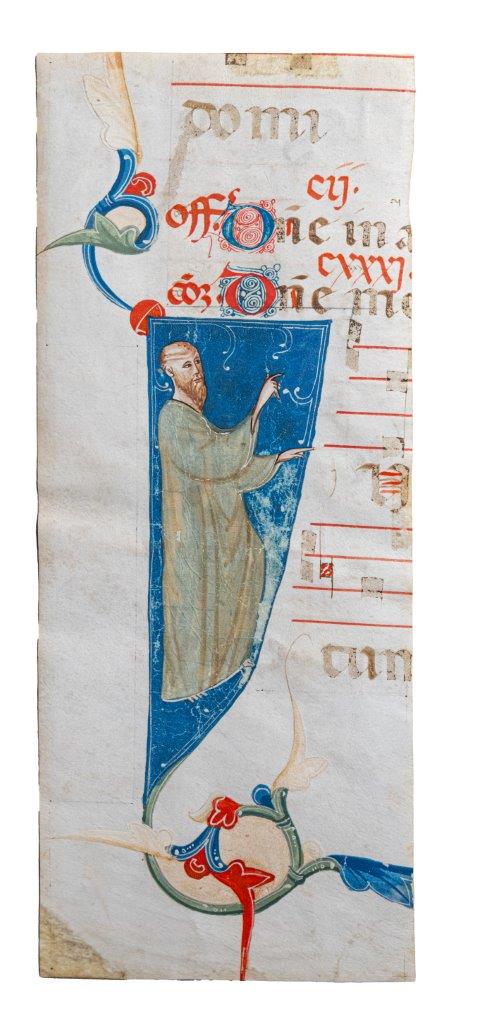 Historiated initial OT prophet, Italy c.1320 (Emilia-Romagna)