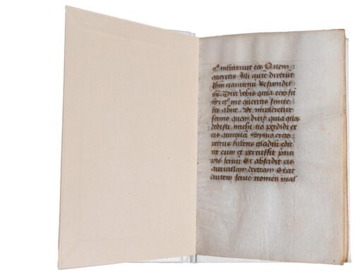 7 leaves of John’s gospel from a Book of Hours c.1480