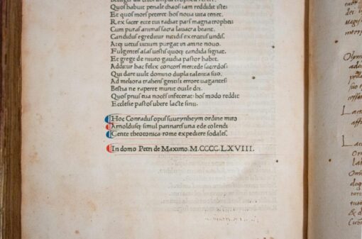 Sweynheym and Pannartz, Lactantius’ Opera Rome 1468