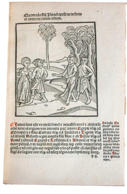 Revelationes of St. Methodius with first illustration of a Caesarean birth; 1498