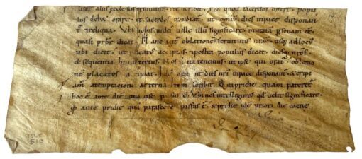 An early and extremely rare witness to Amalarius of Lyon, Canonis missae interpretatio, a Carolingian guide for priests to say Mass, in Latin, Romanesque manuscript on vellum