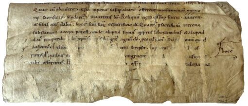 An early and extremely rare witness to Amalarius of Lyon, Canonis missae interpretatio, a Carolingian guide for priests to say Mass, in Latin, Romanesque manuscript on vellum