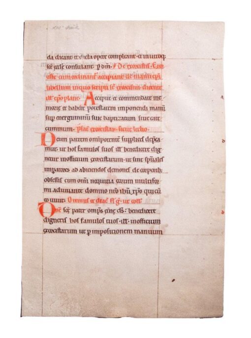 Pontifical, service book for use by a bishop, in Latin  [France, mid- to third quarter of the twelfth century]