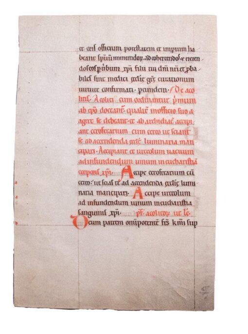 Pontifical, service book for use by a bishop, in Latin  [France, mid- to third quarter of the twelfth century]