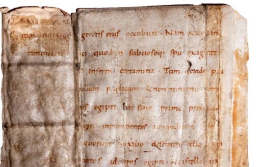 Fragment of a leaf from Eusebius of Caesarea, Historia ecclesiastica, in Latin, manuscript on vellum [France, 10th century]