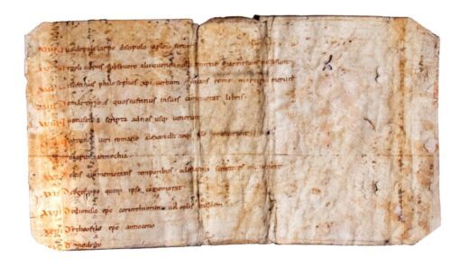 Fragment of a leaf from Eusebius of Caesarea, Historia ecclesiastica, in Latin, manuscript on vellum [France, 10th century]