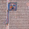 Two leaves from a Ferial Psalter, in Latin, decorated manuscript on vellum  [Germany, mid-13th century]