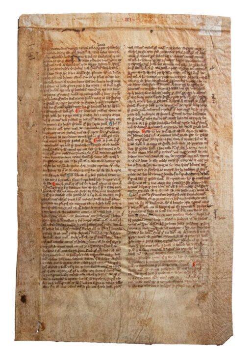 Leaf from William of Auxerre, Summa Aurea, France C13th