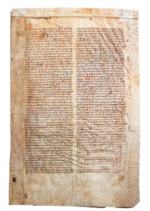 Leaf from William of Auxerre, Summa Aurea, France C13th