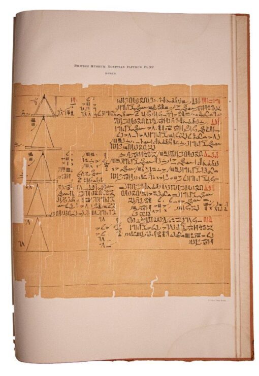 Facsimile of the Rhind Mathematical Papyrus in the British Museum, Printed by the Trustees.  Sold at the British Museum, Longmans 1898