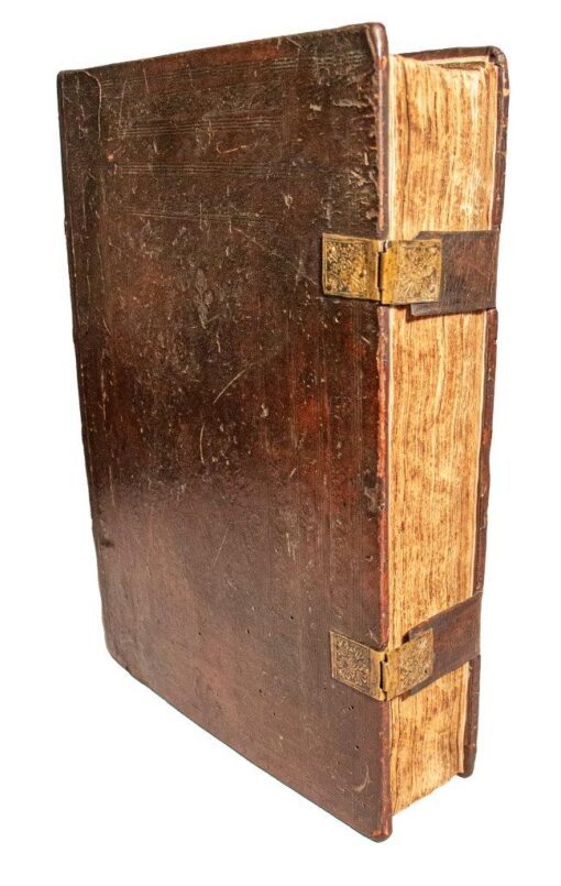 C15th Czech manuscript for a recipe in Old CZECH – Very early printed proof copy of an unknown calendar in CZECH – all in a 1484 edition of Simon de Cassia in contemporary binding.