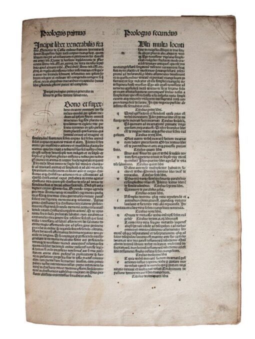 C15th Czech manuscript for a recipe in Old CZECH – Very early printed proof copy of an unknown calendar in CZECH – all in a 1484 edition of Simon de Cassia in contemporary binding.