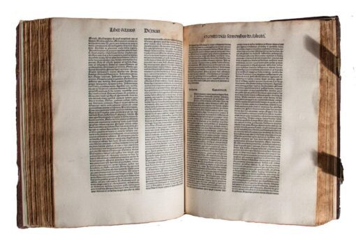 C15th Czech manuscript for a recipe in Old CZECH – Very early printed proof copy of an unknown calendar in CZECH – all in a 1484 edition of Simon de Cassia in contemporary binding.