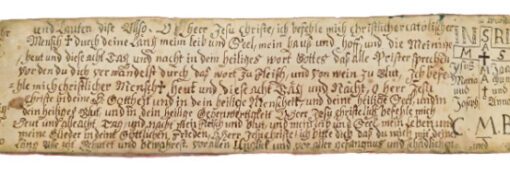 Jesus was 185cm tall; a magic scroll the same height to ward off disaster; German C17th