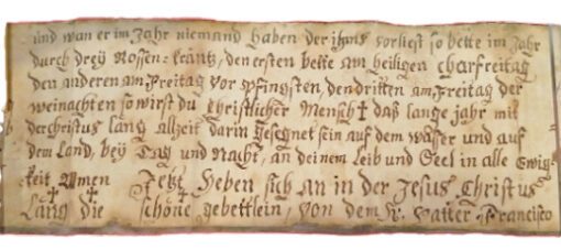 Jesus was 185cm tall; a magic scroll the same height to ward off disaster; German C17th