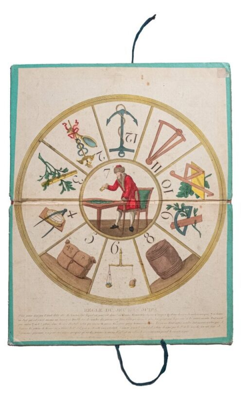 Original board game, Le Jeu des Juifs C18th, The Game of the Jews. Rare