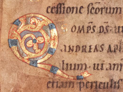 Two half-leaves from a Sacramentary, in Latin, sumptuously illuminated manuscript on vellum [Germany, late 11th century or early 12th century]